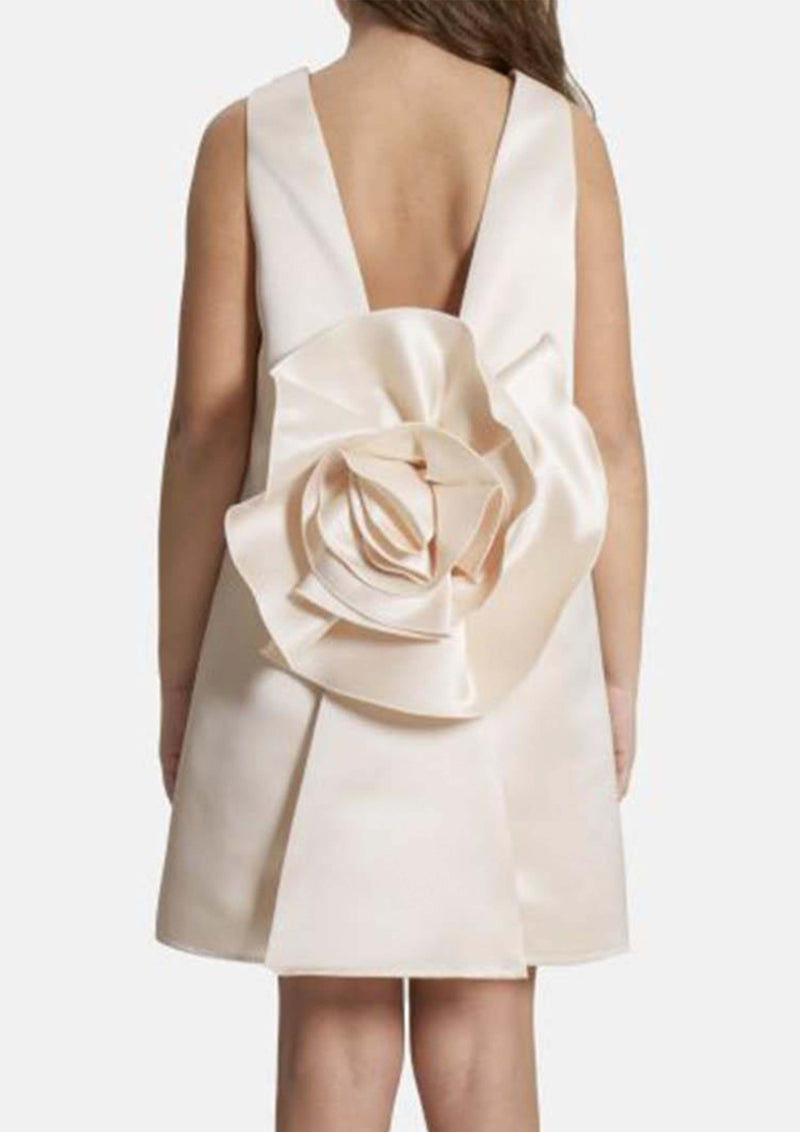 Cream Dress With Detail on Back