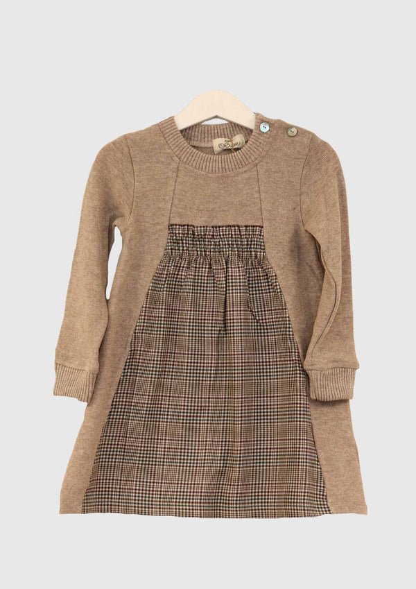 Dress with check centre