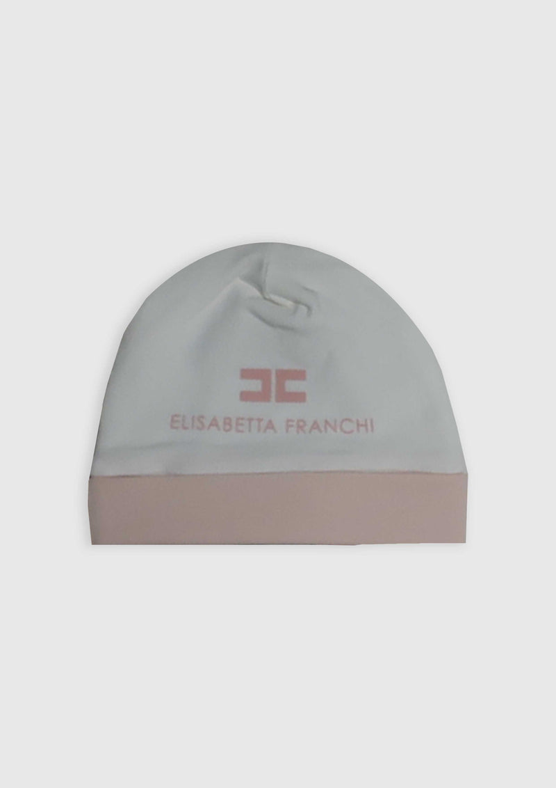Elisabetta Franchi pink/ivory hat