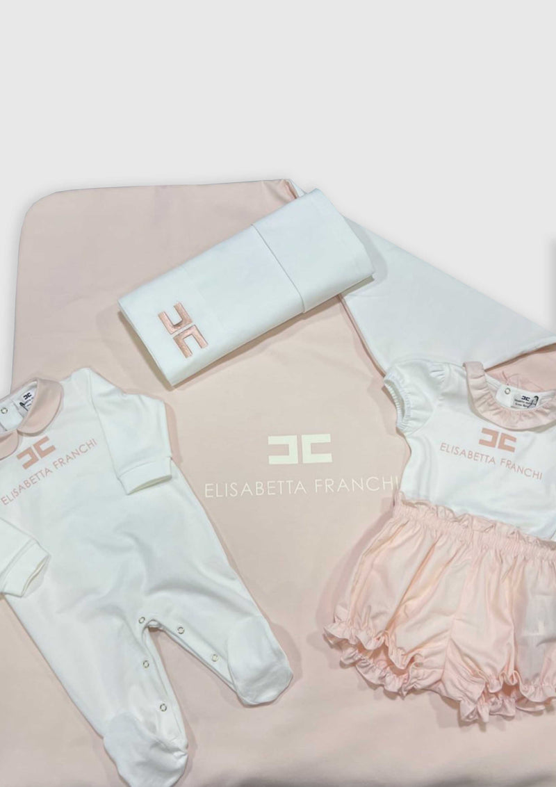 Elisabetta Franchi pink/ivory baby 2-piece outfit