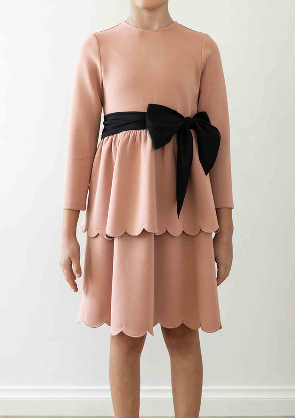 Double Knit Scallop Dress