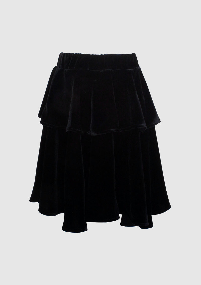 Velvet Peplum Skirt