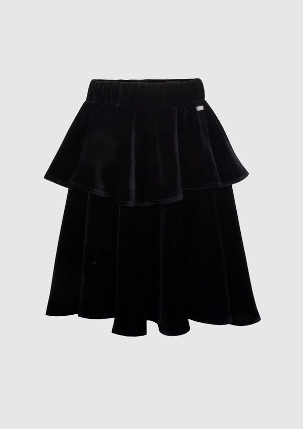 Velvet Peplum Skirt