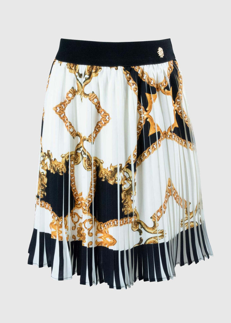 Stefania Chain Print Mini Skirt