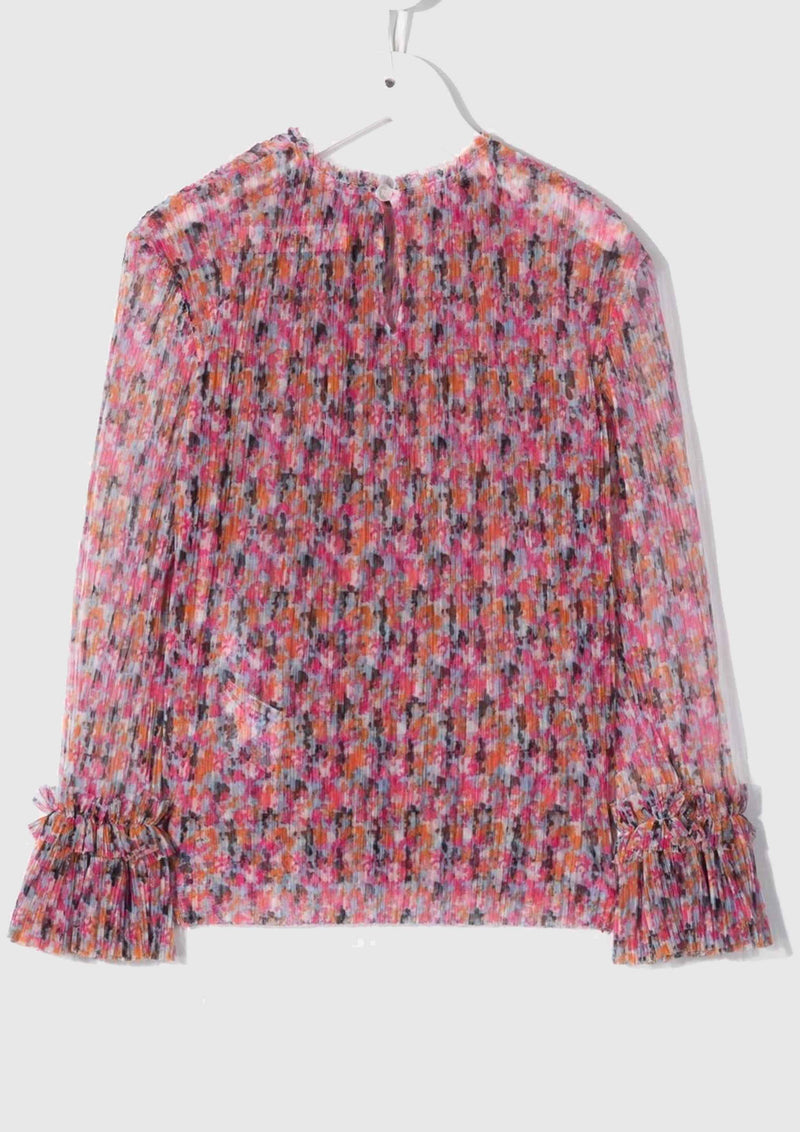 Ph Pleated Floral-Print Blouse