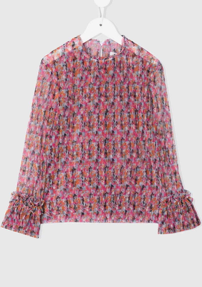 Ph Pleated Floral-Print Blouse