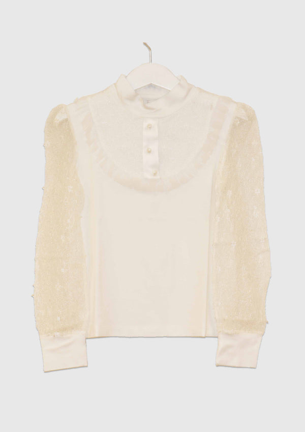 Ivory Lace sleeve blouse